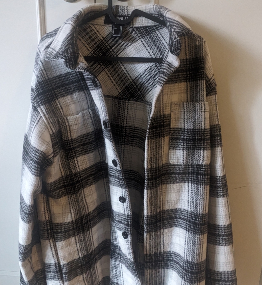 Forever 21 Black and White Plaid Skirt
